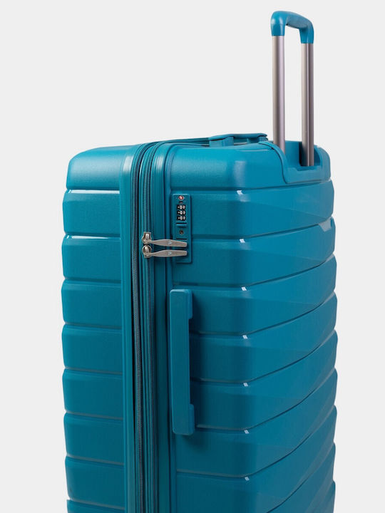 Paulter Large Hard Petrol Suitcase with 4 Wheels Height 76cm