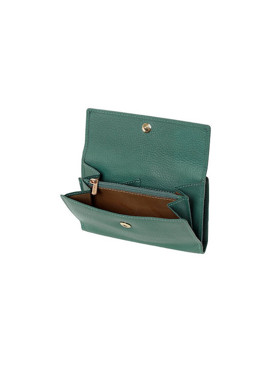 Lavor Small Leather Women's Wallet with RFID Green