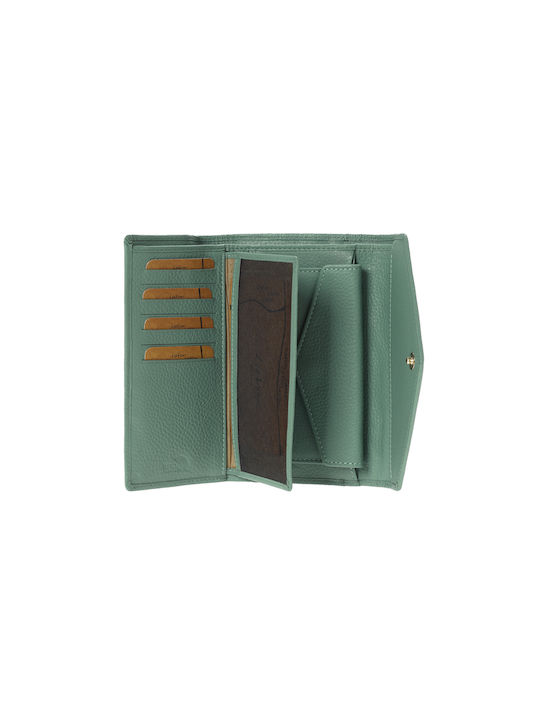 Lavor Small Leather Women's Wallet with RFID Green