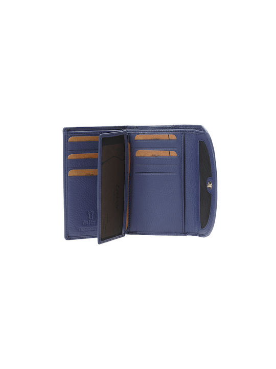 Lavor Small Leather Women's Wallet with RFID Blue