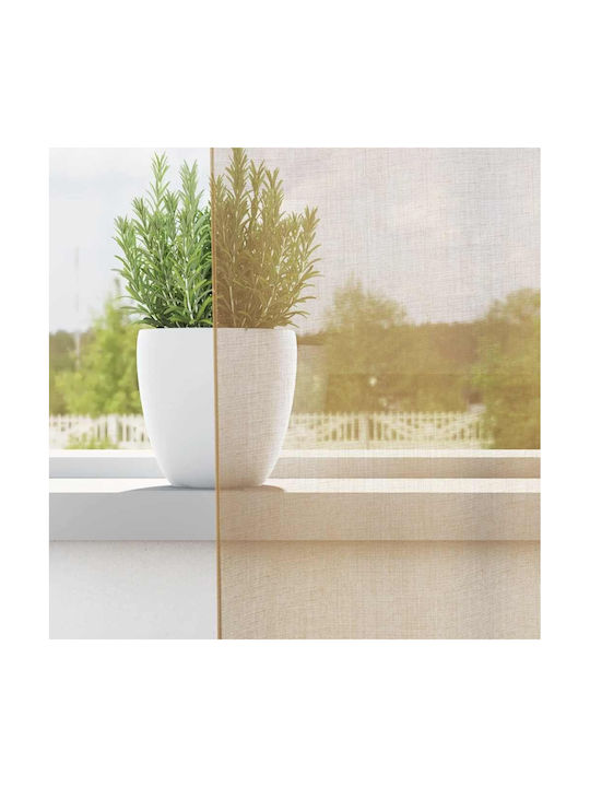 vidaXL Set Window Curtains With Beige Pencil Pleat 140x175cm