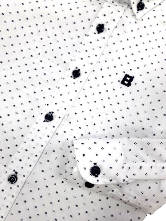 Boutique Boys Kids Shirt Long Sleeve White