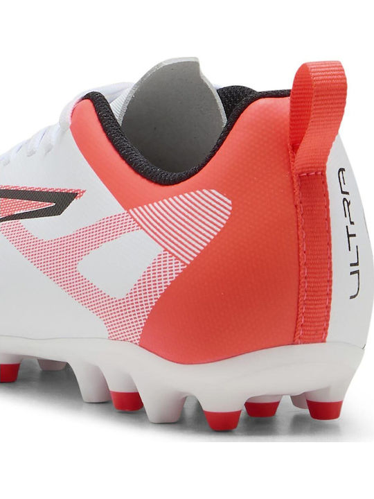 Ultra 5 Play Mg Jr Kids Molded Soccer Shoes White