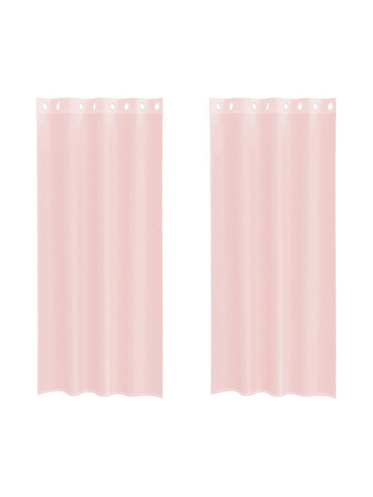 vidaXL Curtain Window with Grommet Pink 140x225cm