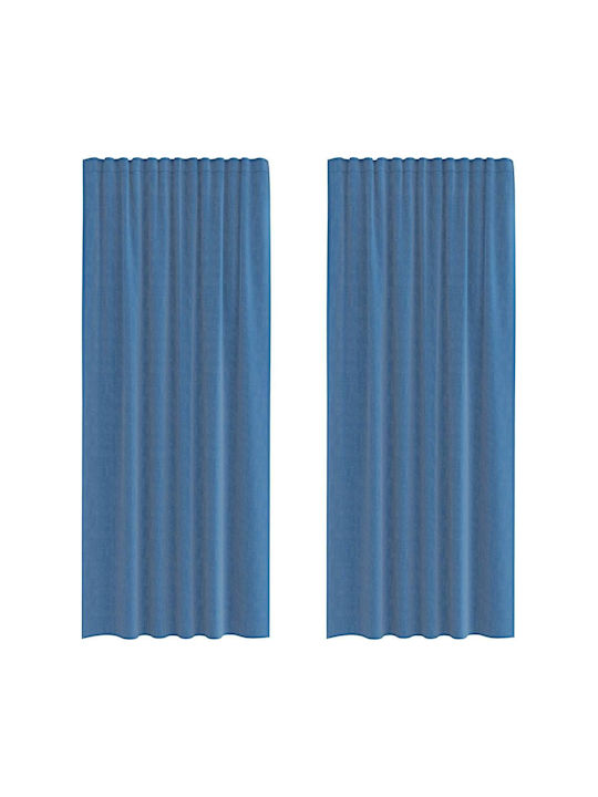 vidaXL Curtain Window with Pencil Pleat Blue 140x245cm