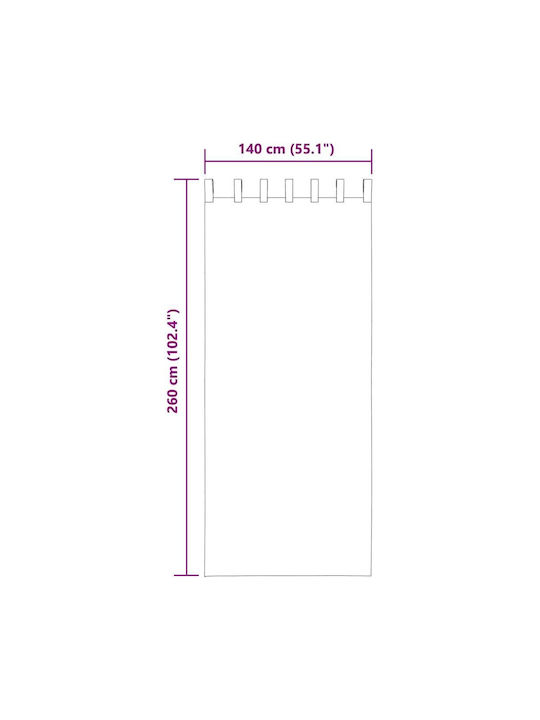 vidaXL vidaXL Vorhänge für Fenster mit Burgundischen Obere Registerkarte 140x260cm