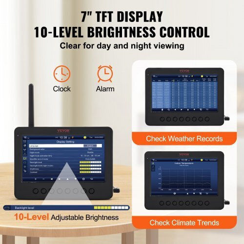 Vevor TYN70TFTWIFI71ZZTV2 Ασύρματος Μετεωρολογικός Σταθμός Ψηφιακός Επιτραπέζιος