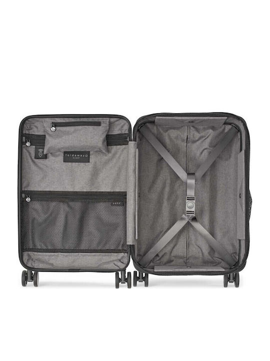 Senz° Senz Foldable Carry On Trolley Черна с 4 колела Височина 55см.