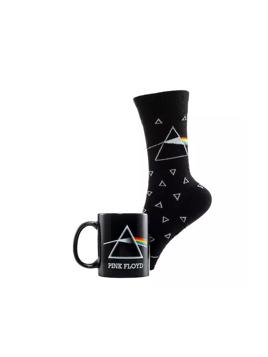 Pyramid International + Șosete Gift Pink Floyd DSOTM Cană Ceramică Neagră 315ml