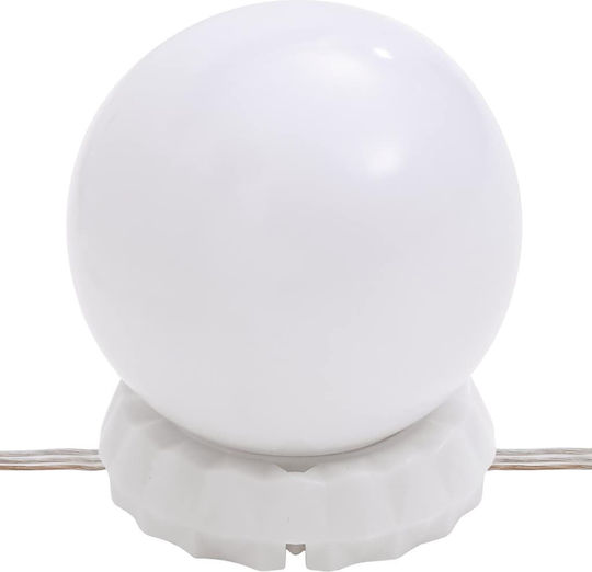 vidaXL Банско Огледало LED с Рафт & Шкаф 90x31.5см Кафяв
