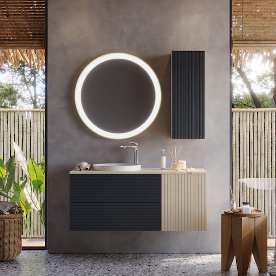 Martin 3SMVIE120ABM Στρογγυλός Led από MDF με Ντουλάπι 80x80cm Μπεζ Martin 3SMVIE120ABM Στρογγυλός Led από MDF με Ντουλάπι 80x80cm Μπεζ