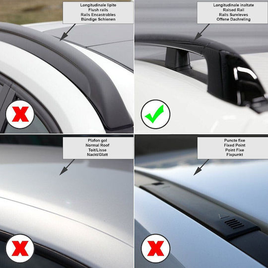 Bare transversale Menabo Sherman Argintii Hyundai Ix35 Bară Ridicată 2010-2013