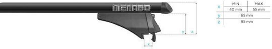 Bare Portbagaj Menabo Tiger Negru Opel Vectra C Station Wagon 2002-2008