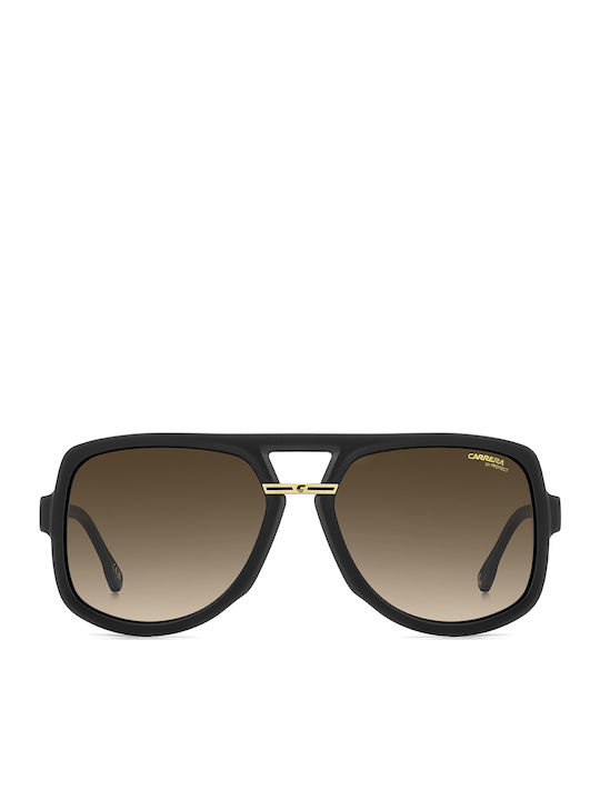 Carrera Unisex Sunglasses With Black Horn-Rimmed Frame And Grey Lens 10/S I46/86