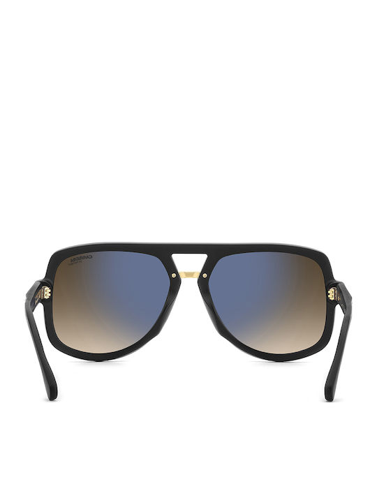 Carrera Unisex Sunglasses With Black Horn-Rimmed Frame And Grey Lens 10/S I46/86