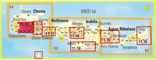 Σαμαριά, Σούγια, Πεζοπορικός χάρτης