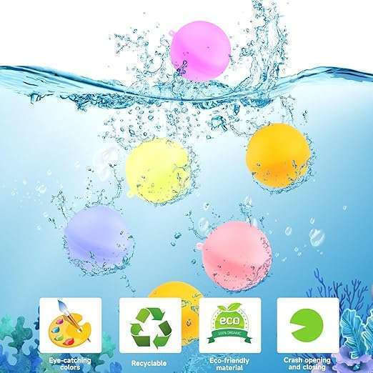 Reusable Water Balloons 5.5cm Set of 15 Pool Toys