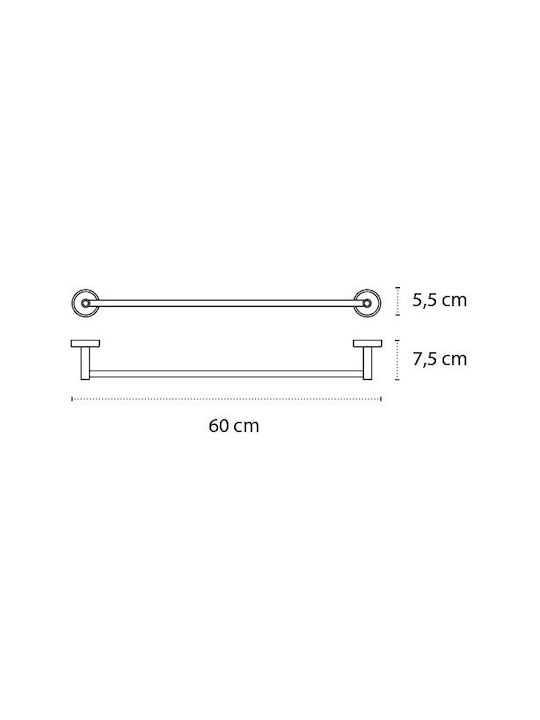 Karag Optimo Rail Баня Единична Стенен с винтове Бяла