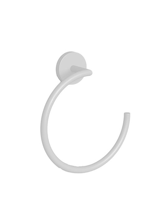 Langberger Single Wall-Mounted Bathroom Ring White
