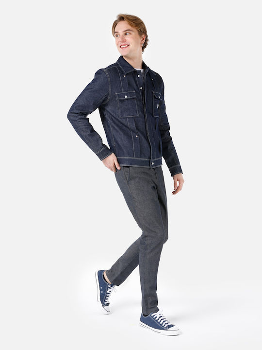 Trousers in Regular Fit Dark Blue