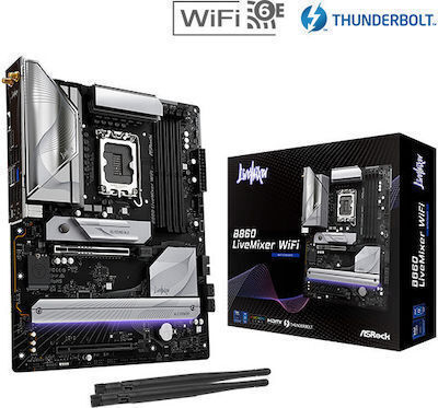 ASRock B860 LiveMixer WIFI Motherboard ATX with Intel 1851 Socket