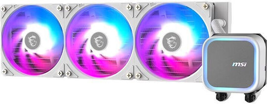 MSI MAG Coreliquid A13 360 Water Cooling AIO CPU with 3 120mm Fans and ARGB Lighting White