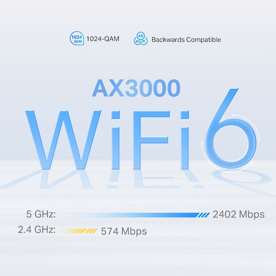 TP-LINK Deco X50 5G v2 Ασύρματο Router Wi‑Fi 6 με 3 Θύρες