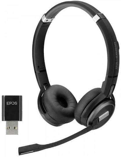 Epos Impact SDW-5061 Drahtlos Auf dem Ohr Multimedia-Headsets mit Mikrofon und Verbindung Bluetooth in Schwarz Farbe