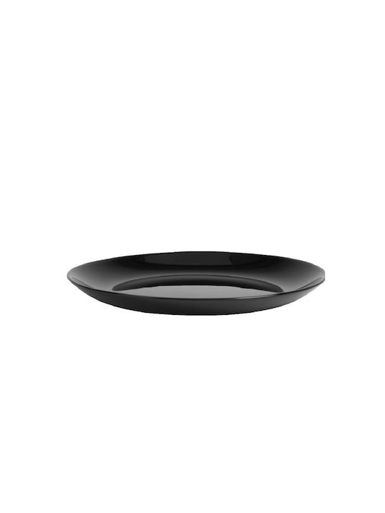 Luminarc Diwali Plate Desert Glass Black with Diameter 19cm