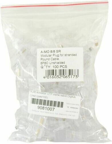 Digitus Щепсел RJ-45 мъжки Cat5e Прозрачен (A-MO 8/8 SR)