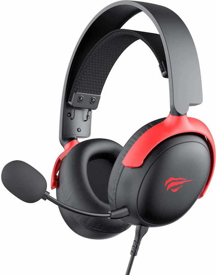 Havit H2015F Over Ear Gaming Headset με σύνδεση 3.5mm Κόκκινο for PC / PS4 / PS5 / XBOX