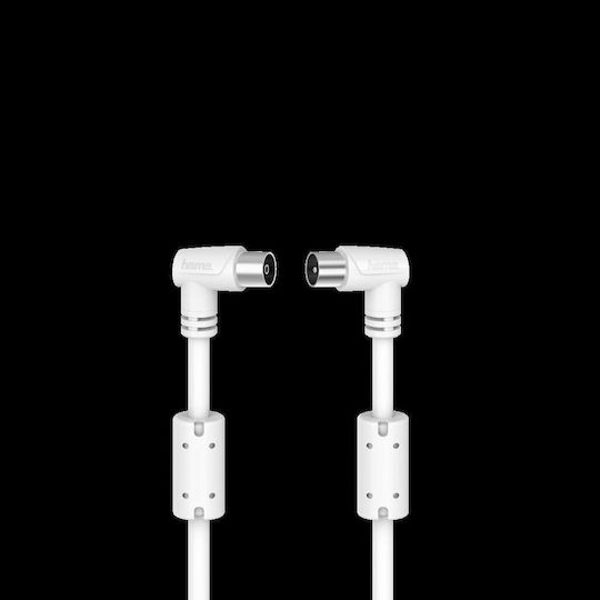 HAMA Καλώδιο Κεραίας Coax male - Coax female Λευκό 3m (00205057)