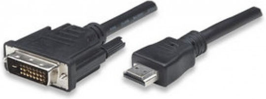 Techly Cable DVI-D male - HDMI male 3m Μαύρο (ICOC-HDMI-D-030)