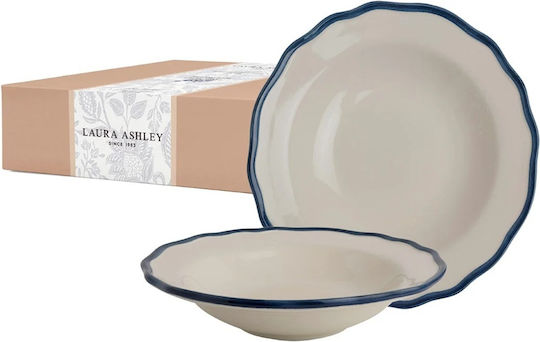 Laura Ashley Farfurie adâncă Ceramică Alb cu Diametru 22.5cm Laura Ashley Farfurie adâncă Ceramică Alb cu Diametru 22.5cm