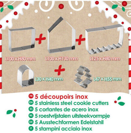 Scrap Cooking Lebkuchen Keksausstecher Rostfreier Stahl 5 Stück