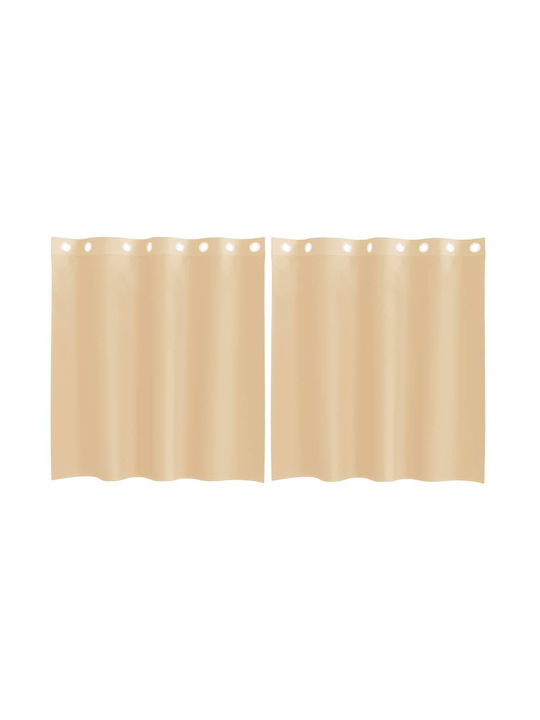 vidaXL Curtain Window with Grommet Beige 140x140cm