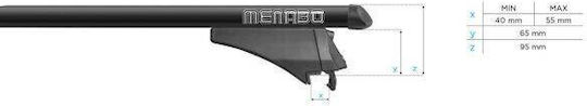Bare transversale Menabo Tiger Black XL Hyundai Santa Fe DM 2012-2018