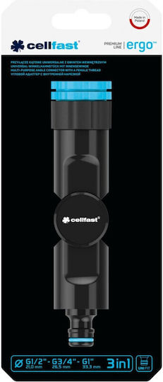 Cellfast 53-250 Γωνία Σωλήνων Ποτίσματος 25.4mm Μαύρο