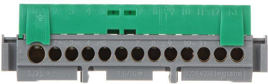Legrand Practibox Κλέμα Ράγας Ηλεκτρολογικού Πίνακα 004834