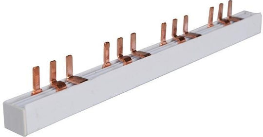 Eurolamp Sammelschiene elektrische Schalttafel Typ L 3P 12 Positionen mit Isolierung 500-10004
