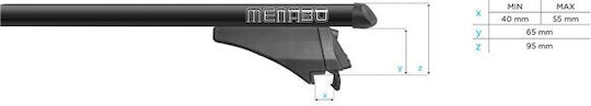 Bare transversale Menabo Tiger Black XL pentru acoperiș Daihatsu Terios III F800 2017+