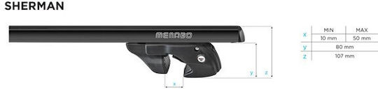 Menabo Sherman Schwarze Dachträger Toyota Yaris P1 Verso 2000-2005
