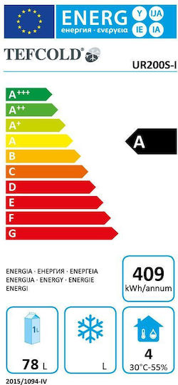 Tefcold Επαγγελματικό Ψυγείο Θάλαμος Π60xΒ58.5xΥ85.5cm