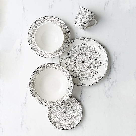 Nava Plate Soup made of Porcelain White with Diameter 23cm