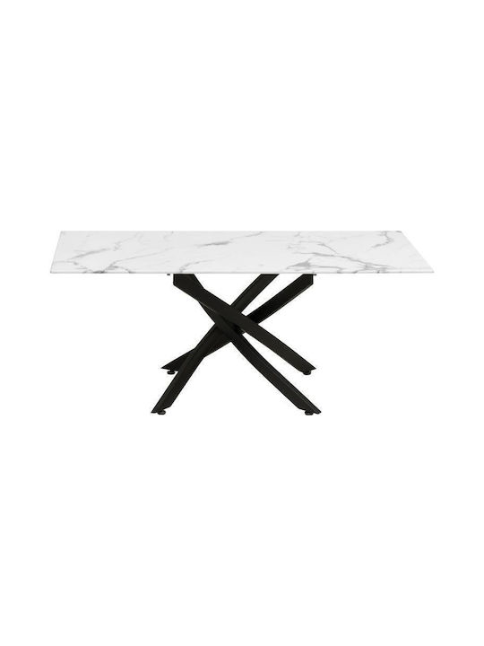 Rectangular Coffee Table White-black L110xW60xH45cm.