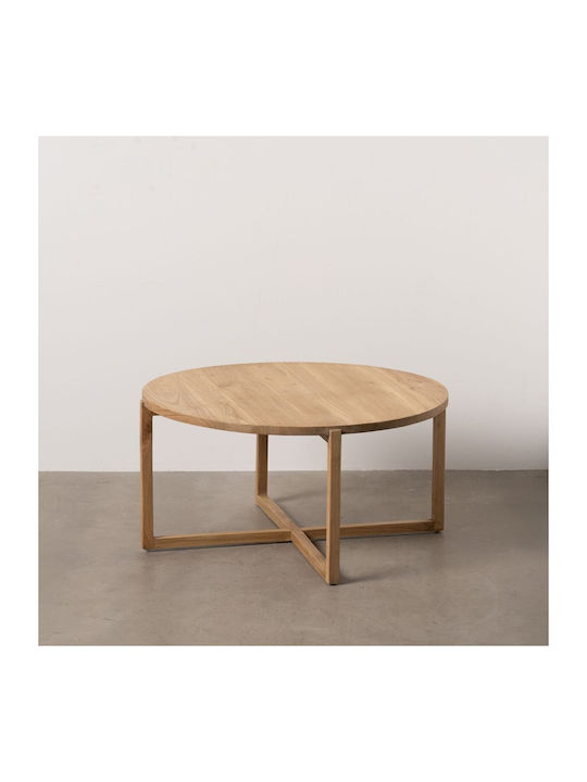 Round Coffee Table Natural L80xW80xH40cm.