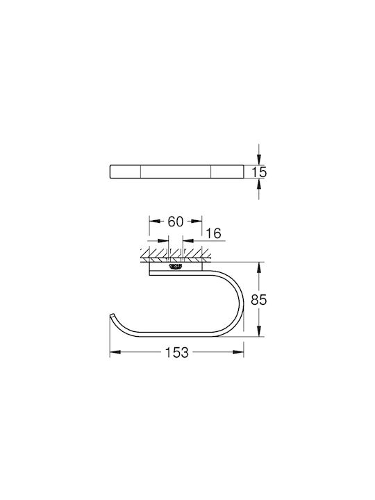 Grohe Selection Wandmontiert Papierhalter Inox Silber