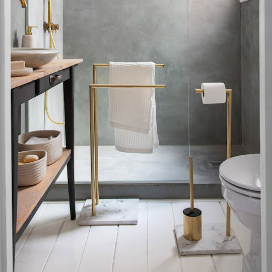 Alexandra House Living Badezimmerboxen und -körbe Boden Papierhalter Weiß