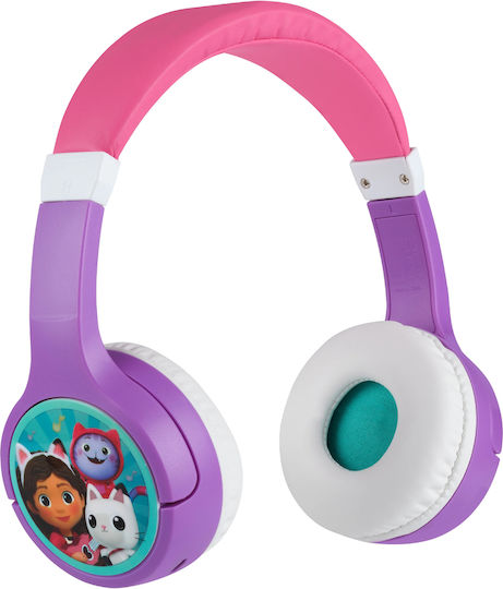 eKids Gabby's Dollhouse Wireless / Wired On Ear Headphones with 37 hours of Operation Muticolot