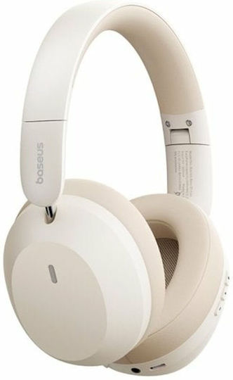 Baseus Bass 35 Max Wireless / Wired On Ear Headphones with 46 hours of Operation and Quick Charge White